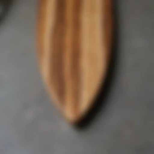 Eco-friendly longboard surfboard crafted from reclaimed wood