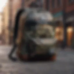 Camo Backpack in Urban Setting