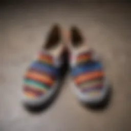 Vibrant serape pattern on Vans Slip-Ons