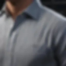 Elegant Quarter Sleeve Shirt in Classic Pinstripe Pattern