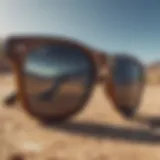 Artistic depiction of vintage wayfarer shades