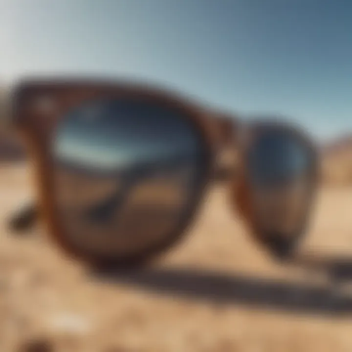 Artistic depiction of vintage wayfarer shades