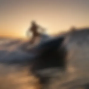 Wakesurfing at Sunset