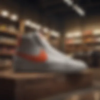 Shopping for Nike Blazers Online A person browsing an online marketplace for Nike Blazers