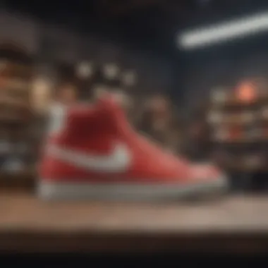 Nike Blazers in a Specialty Store A collection of Nike Blazers in a specialty sneaker shop