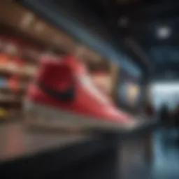 A storefront displaying Nike Blazers prominently