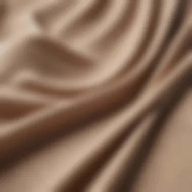 Close-up of soft fabric texture of a beige t-shirt