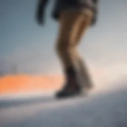 Detailed construction of padded snowboard shorts