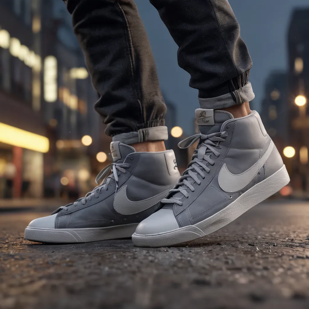 blazers nike gray