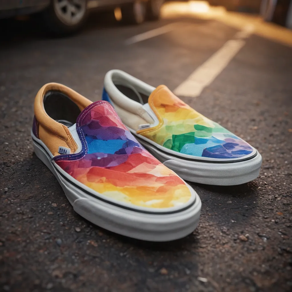 multicolor slip on shoes